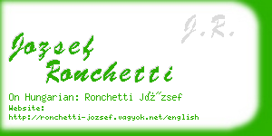 jozsef ronchetti business card